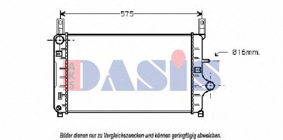 AKS DASIS 090140n -  Радиатор, охлаждение двигателя